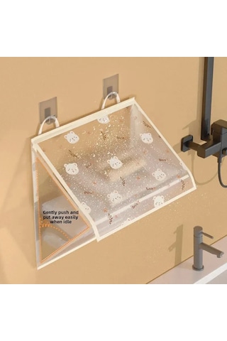 Springsun Banyo İçin Su Geçirmez Askılı Depolama Çantası - Elbise, Havlu Ve Gereçlerinizi Düzenleyin - Gri Büyük Boy Fil Desenli 39x39x28cm Diğer