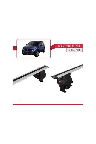 Ssangyong Actyon 2005-2010 Arası İle Uyumlu Ace-4 Ara Atkı Tavan Barı Gri