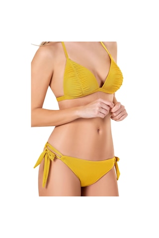 Endeep Kadın Yarım Dolgulu Üçgen Hardal Bikini Takımı