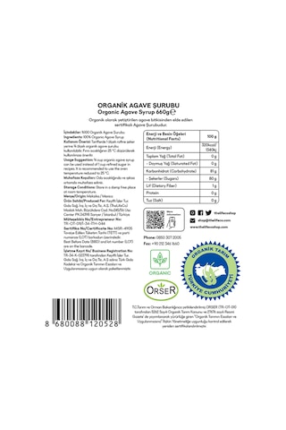 TheLifeCo Organik Agave Şurubu 660 G