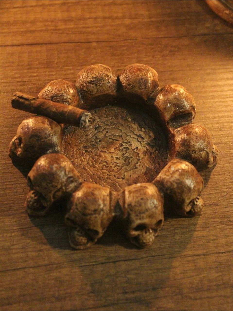 Kurukafalar Dekoratif Tasarım Küllük Kahverengi