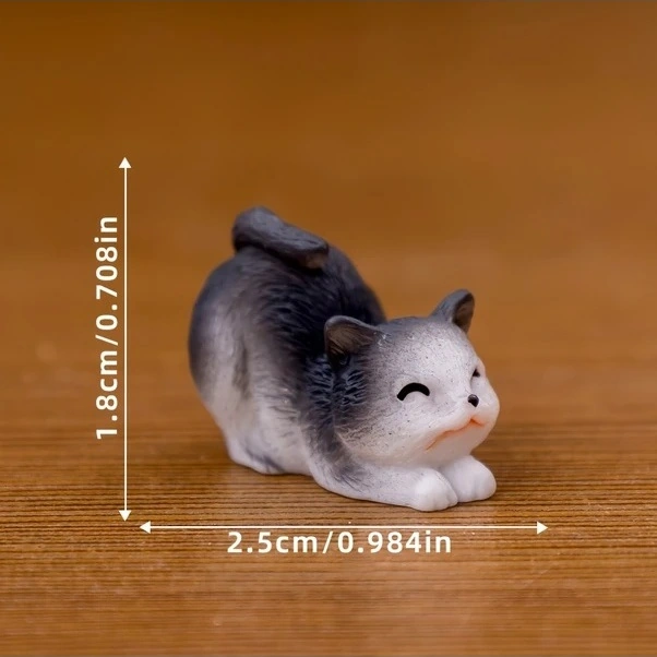 Trendooze Sevimli Yavru Kedi Figür 8 Adet, Masaüstü Bahçe Dekor, Sunshine022