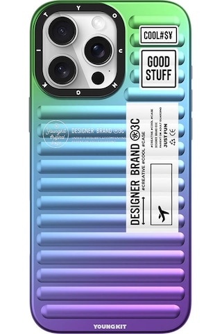 Apple iPhone 16 Pro Uyumlu Kılıf Renk Geçişli Youngkit The Secret Color Serisi Kapak Mavi