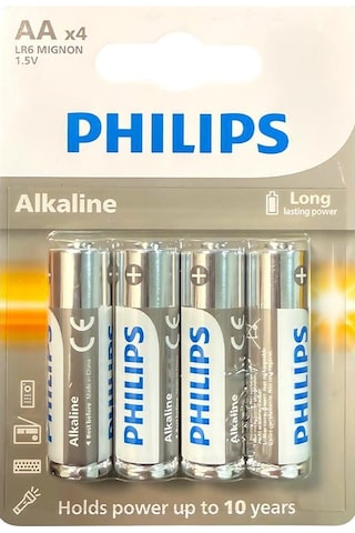 Philips Alkalin Aa Kalem Pil 1.5v 4lü Blister Paket Lr6a4b