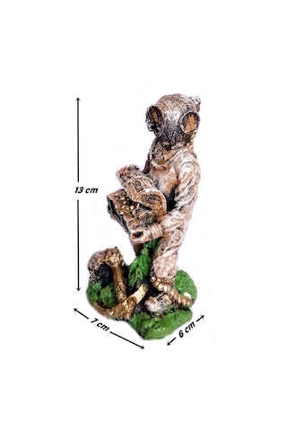 Balıkpet Gümüş Hazine Bulan Dalgıç Akvaryum Dekoru 13 CM