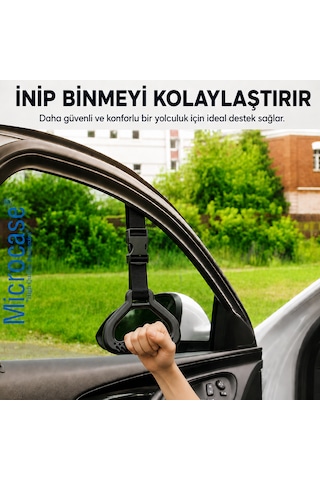 Microcase Çok Amaçlı Uzunluk Ayarlanabilir Otobüs Oto Araç Yaşlı Çocuk Spor Vb İçin El Tutacağı Destek 2 Adet Al5607 Siyah