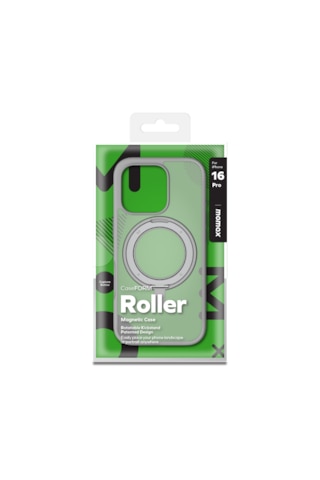 Momax Roller CaseForm Apple Uyumlu iPhone 16 Pro Magsafe Kılıf Açık Gri