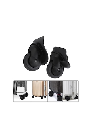 Geeroyoo A52 Siyah Valiz Tekerlekleri, Pp+pet Malzeme, Sessiz Ve Dayanıklı, Kolay Kurulum, Valiz Tamiri Aksesuarı 2 Adet
