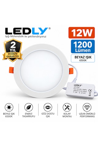 12 W Led Panel Spot Aydınlatma Sıva Altı Beyaz