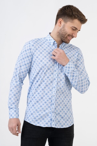White Stone Barcelona G2311 Pamuklu Likralı Regular Fit Gömlek Desenli L Çok Renkli