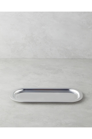 English Home Emma Metal Tepsi 16x35 Cm Silver