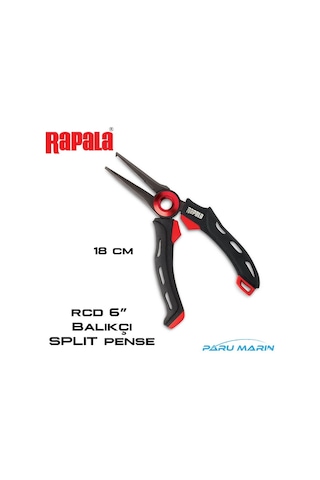 Rapala Rcd6 Splıt Balıkçı Pensesi - Makası Kırmızı - Siyah