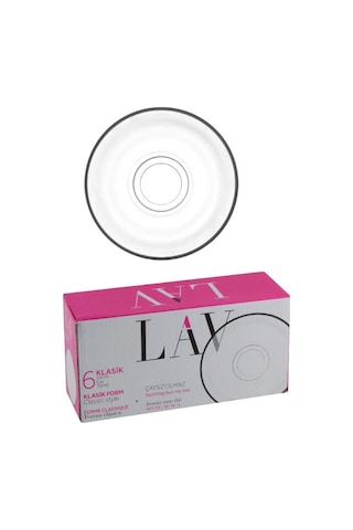LAV Klasik Cam Çay Tabağı - 6 Kişilik