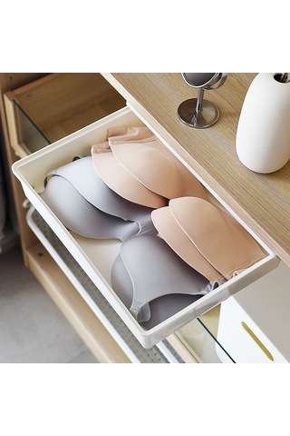 Ulzyvf Yapışkanlı Çekmeceli Düzenleyici - Ofis, Okul, Mutfak İçin Pratik Beyaz Saklama Kutusu Beyaz