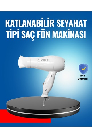 Northcity Katlanabilir Saç Kurutma Makinesi - Çift Isı Ve Hız Ayarı İle Seyahat Ve Ev Kullanımı İçin Mükemmel