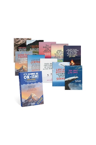 Em & Friends It's Gonna Be Okay Motivasyon Kartları, 20 Karışık Kartpostal, Tüm Durumlar İçin Boş Kartpostallar
