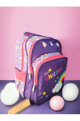 Unicorn Baskılı İlkokul Çantası Ve Beslenme Çantası Çok Renkli