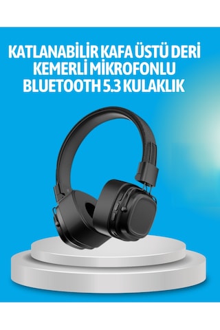 Deep Bass Destekli Kablosuz Katlanabilir Kulak Üstü Kulaklık -