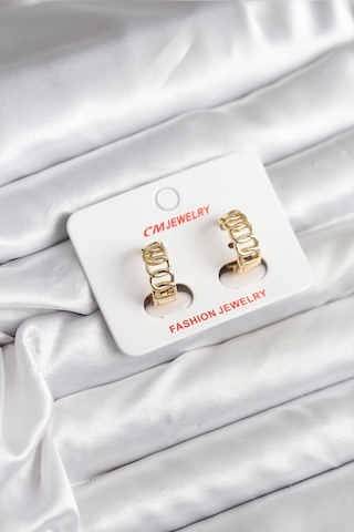 14k Gold Renk Kaplama Samanyolu Model Cm Kadın Küpe Altın - Çok Renkli 14k Gold Renk Kaplama Samanyolu Model Cm Kadın Küpe Altın - Çok Renkli