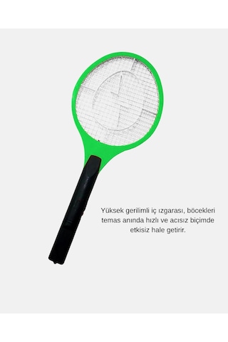 Zenvia Yüksek Gerilimli Elektronik Sinek Raket Sessiz, Kimyasız Ve Güvenli Kullanım Znv2026