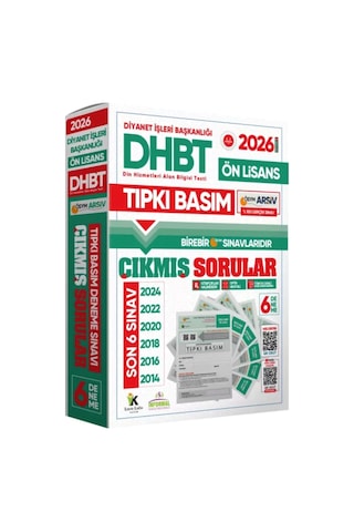2026 Kpss-dhbt Ön Lisans ÖSYM Çıkmış Soru Tıpkı Basım 6lı Kitapçık Türkiye Geneli Deneme Paketi