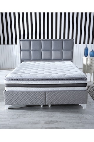 Royal Lux Bedding Şehrazat Pedli Paket Yaylı Yatak Tavşan Kumaş