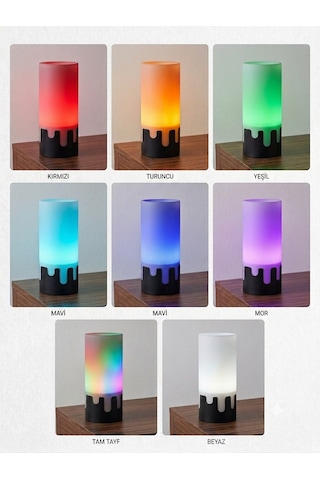 Tasarım Ödüllü Erimiş Damla Gece Lambası -3D Tasarım - 7 Renkli Rgb Akıllı Ambiyans Abajuru