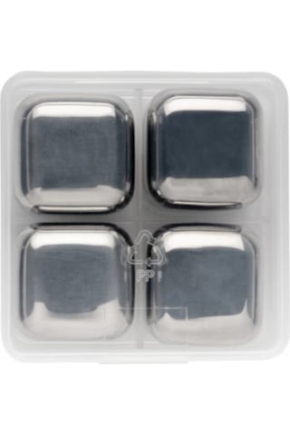 4'lü Çelik Metal Kaplama Buz Taşı Açık Mavi