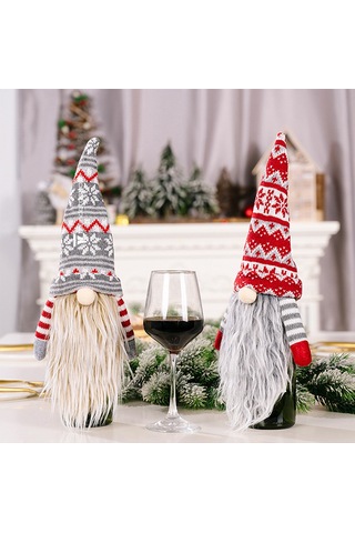 4 Lü Gnome Neol Dekorasyon Seti Sevimli Peluş Noel Baba Gnome Set