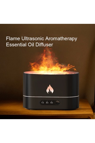 Alev Aroma Difüzör Lamba Ultrasonik Aromaterapi Nebulizatör Hava Nemlendirici Uçucu Yağ Difüzörü