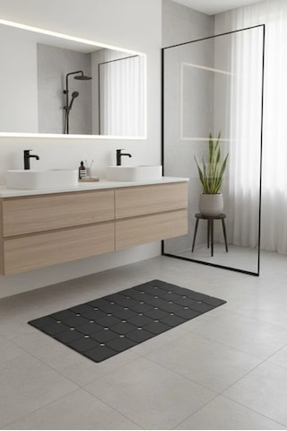 Aqua Luxe Kaydırmaz Duş&banyo Matı / Duşakabin Ve Küvet Paspası Antrasit - Gri