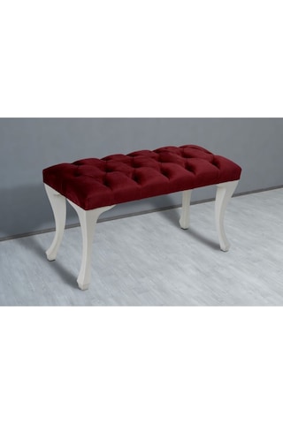 Bordo Chester Model Babyface Kumaş Bench&koltuk&tabure&pofuduk Yatak Odası Takımı Ucu&önü Puff