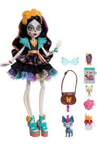 Monster High Ana Karakter Bebekler Hpd53 - Siyah Elbiseli Skelita Calaveras Jhk34 Çok Renkli