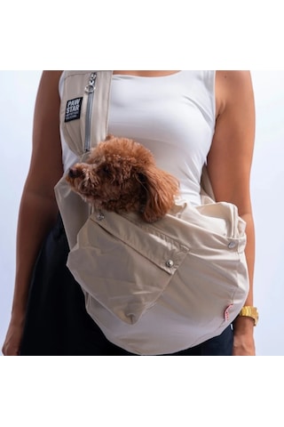 Pawstar 26062 Bej Crossbody Kedi Köpek Taşıma Çantası-21646