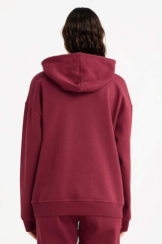 Defacto Relax Fit Kapüşonlu Basic Düz Kalın Sweatshirt D9935ax25wnbr115 Bordo