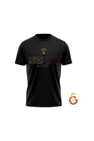 Gsstore Galatasaray Leroy Sane Artwork T-shirt Forma Siyah