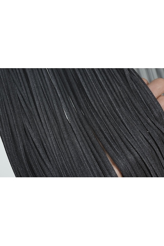 Düz İp Model 180 Cm En 280 Cm Boy Antrasit Renk Hazır İp Perde Antrasit