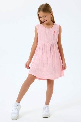 U.s. Polo Assn. Kız Çocuk Pembe Elbise 5274-49888 Pembe