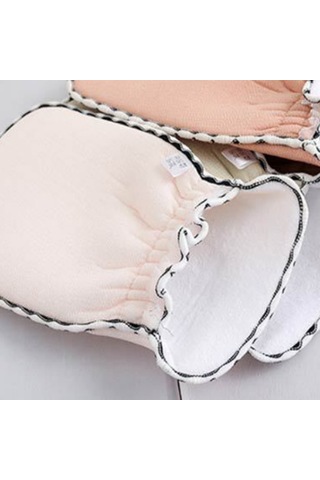 Xiyyadms Beyaz Eldiven Tipi Çift Taraflı Banyo Eldiveni, Bitki Lifli, Kalın, Gergin Açık Desenli, Omuz-arka搓洗, 22.5x14cm, 1 Adet Beyaz