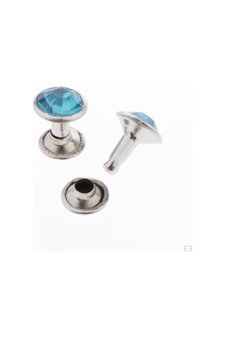 Yeşil 50 Adet Dekoratif Perçinler 7mm Kristal Rhinestone Çiviler Mobilya İçin Gotik Punk,