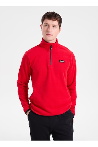 National Geographic Kırmızı Erkek Polar Sweatshırt N6wm-swt4050