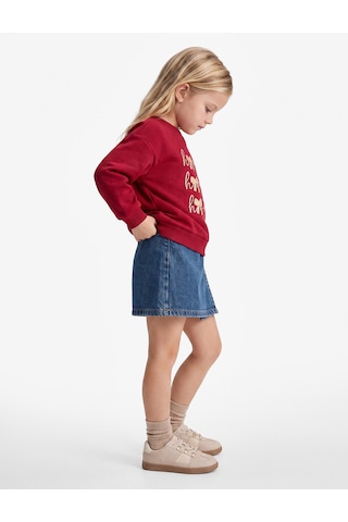 Koton Fiyonk Detaylı Bisiklet Yaka Uzun Kollu Şardonlu Sweatshirt Bordo 7wmg10171ak