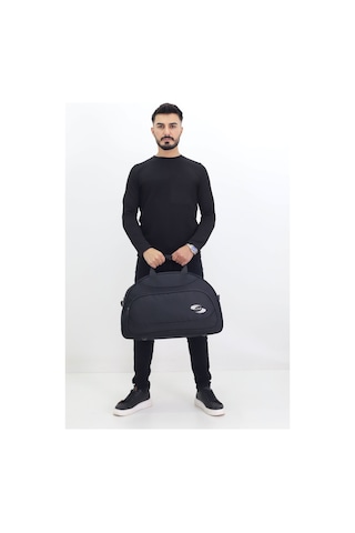 Probag Siyah Spor Seyahat Çantası Ayakkabı Bölmeli, Su Geçirmez, Omuz Askılı Antrenman Çantası Siyah