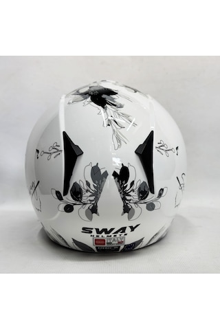 Sway 715 Aynalı Renkli Vizörlü Motosiklet Kaskı Açık Gri