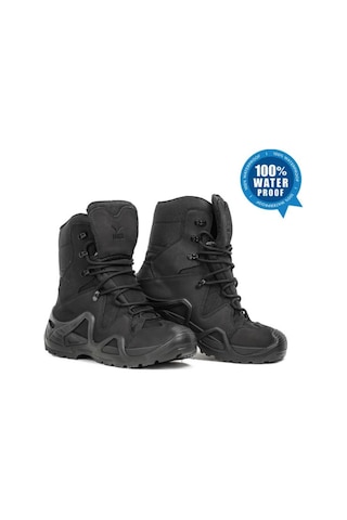 1490 Vogel Fermuarsız Waterproof Siyah Askeri Bot