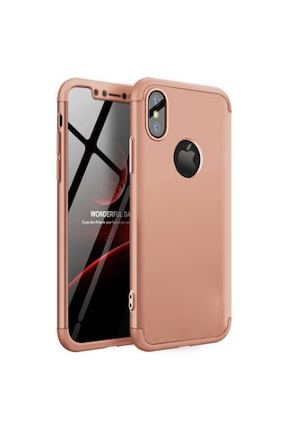 Apple Uyumlu iPhone X Xs Kılıf 3 Parçalı 360 Tam Korumalı Gkk Kapak