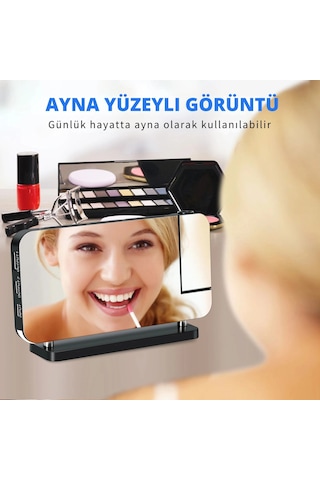 Etashop Rgb Projeksiyonlu Çalar Saat -7ayna Led Dijital Saat Tavana Zaman Yansıtma Usb & Type C Şarj Siyah
