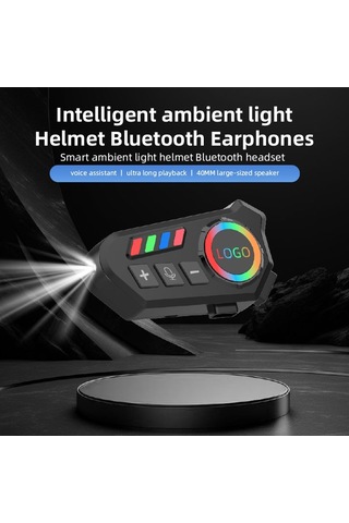 Çeşithane K06 Motosiklet Kask Kulaklığı Su Geçirmez Bluetooth 5.4, 40 Saat Çalma Süresi, Led Işıkl