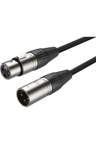 20 Metre Xlr Mikrofon Kablosu Siyah Erkek Dişi Ses Kablosu