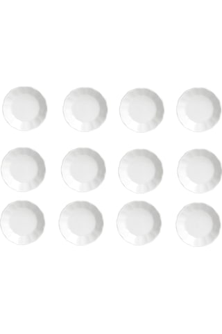 Porland Sade Beyaz Çay Tabağı 12Cm 12'Li Porland